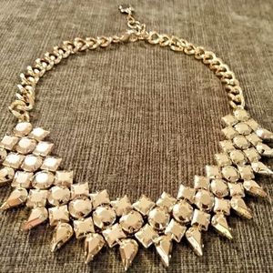 BCBG Jewelry - BCBG Bib Necklace Gold Spikes Glam Holiday BLing BCBG Jewelry - BCBG Bib Necklace Gold Spikes Glam Holiday BLing
